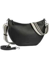 Umh&auml;ngetasche Gabor "Linda Summer", Damen, Gr. B/H/T: 34cm x 25cm x 9,5cm, schwarz, Lederimitat, clean, gepflegt, unifarben, Taschen Umh&auml;ngetasche, Schultertasche mit dezentem Logo und extrabreitem Schultergurt