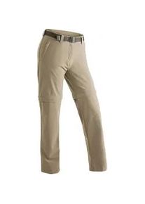 Funktionshose Maier Sports "Nata 2", Damen, Gr. 17, Kurzgr&ouml;&szlig;en, beige (dunkelbeige), 90% Polyamid, 10% Elasthan, Hosen Funktionshose, Damen Wanderhose, zipp-off Outdoor-Hose, 3 Taschen, Regular Fit