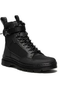 Schn&uuml;rboots Dr. Martens "Comstech", Herren, Gr. 44, schwarz, Leder, Polyester, Schuhe Schn&uuml;rboots, Blockabsatz, Workerboots mit Logoschriftzug