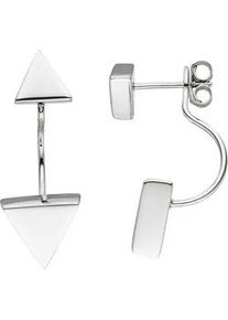 Paar Ohrh&auml;nger Jobo "Ohrringe Dreieck dreieckig 29 mm", silber 925, Ohrringe, Damen, Silber 925 (Sterlingsilber), 925 Silber rhodiniert