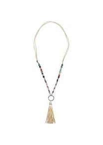 Collierkettchen Steuer "Velour Metall Achat mehrfarbig", mehrfarbig, Halsketten, Damen, 84,0cm, Metall, L: 84, gl&auml;nzend