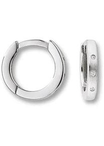 Paar Creolen ONE ELEMENT "Zirkonia Ohrringe Creolen aus 925 Silber &Oslash; 12,0 x 1,9 mm", silber, Ohrringe, Damen, Damen,mit Zirkonia, Silber 925 (Sterlingsilber), Ausdruck von Individualit&auml;t &ndash; dezent, bedeutungsvoll, nah am Herzen