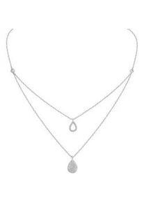 Collierkettchen Celesta, wei&szlig;, Halsketten, Damen, 50cm, Silber 925 (Sterlingsilber), L: 45, gl&auml;nzend