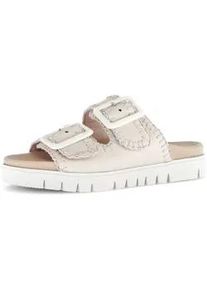 Pantolette Gabor "Pantolette", Damen, Gr. 39, creme, Schuhe Pantolette