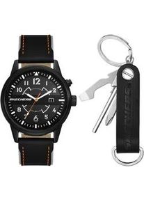 Quarzuhr Skechers "SETS", schwarz, Armbanduhren, Herren, Quarzuhr, Armbanduhr, Herrenuhr, Ideal auch als Geschenk, analog, Tag