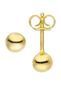 Paar Ohrstecker Jobo "Ohrringe Kugel Kugelohrringe 5 mm", goldfarben, Ohrringe, Damen, 5mm, Silber 925 (Sterlingsilber), 925 Silber vergoldet