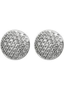 Paar Ohrstecker Jobo "Ohrringe Silberohrringe 8 mm", silber 925, wei&szlig;, Ohrringe, Damen, 8,4mm, Silber 925 (Sterlingsilber), 925 Silber mit 74 Zirkonia