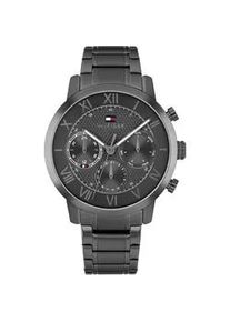 Multifunktionsuhr Tommy Hilfiger "TH-OXFORD", grau, gunfarben, Armbanduhren, Herren, Quarzuhr, Armbanduhr, Herrenuhr, Edelstahlarmband, analog