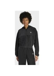 Fleecejacke Adidas ORIGINALS "ESS TT", Damen, Gr. M, schwarz, Obermaterial: 70% Baumwolle, 30% Polyester, Jacken Fleecejacke