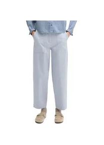 Marc O'Polo Langarmbluse MARC O'POLO "aus Baumwoll-Chambray", Damen, Gr. 44, medium blau, Obermaterial: 100% Baumwolle, gestreift, relaxed fit normal, Blusen