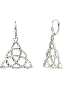 Paar Ohrh&auml;nger Jobo "Ohrringe Silberohrringe Triquetra 28 mm", silber 925, Ohrringe, Damen, Silber 925 (Sterlingsilber), 925 Silber rhodiniert