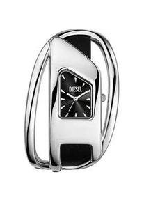 Quarzuhr Diesel "WRAP-D", schwarz, Armbanduhren, Damen, Quarzuhr, Armbanduhr, Damenuhr, Lederarmband, analog