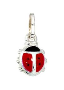 Kettenanh&auml;nger Jobo "Anh&auml;nger Marienk&auml;fer 10 mm", rot, Schmuckanh&auml;nger, M&auml;dchen, Silber 925 (Sterlingsilber), Kettenanh&auml;nger, 925 Silber rhodiniert