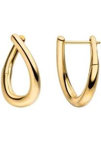 Paar Creolen Jobo "Ohrringe Tropfen 19 mm", gelbgold 333, Ohrringe, Damen, Gelbgold 333, 8 Karat 333 Gold
