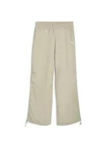 Sporthose Puma "Wardrobe Essentials Oversized Parachute-Hose Herren", Damen, Gr. S, Normalgr&ouml;&szlig;en, pebble gray beige, Obermaterial: 100% Nylon; Seitentasche &ndash; Oben: 100% Polyester; Tasche &ndash; Unten: 100% Nylon, unifarben, oversize, Hosen Sporthose