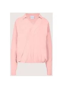 Madeleine Mode Langarmbluse MADELEINE "Bluse Bluse im Wickel-Look", Damen, Gr. 46, rosa (puderros&eacute;), Obermaterial: 100% Viskose CV., Modern, normal, Blusen