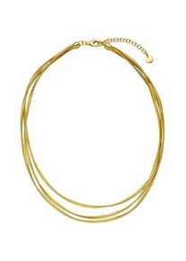 Kette ohne Anh&auml;nger Jobo "mehrreihig layering", vergoldet, Halsketten, Damen, Silber 925 (Sterlingsilber), L: 47, 925 Silber 47 cm