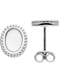 Paar Ohrstecker Jobo "Ohrringe Silberohrringe oval 11 mm", silber 925, Ohrringe, Damen, Silber 925 (Sterlingsilber), 925 Silber rhodiniert mit Perlmutt