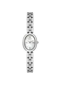 Quarzuhr Emporio Armani, edelstahlfarben, Armbanduhren, Damen, Quarzuhr, Armbanduhr, Damenuhr, Edelstahlarmband, analog