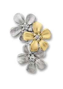 Kettenanh&auml;nger ONE ELEMENT "Zirkonia Blume Anh&auml;nger aus 925 Silber", silber, Schmuckanh&auml;nger, M&auml;dchen, Silber 925 (Sterlingsilber), Kettenanh&auml;nger, Feine Gestaltung &ndash; ein Sinnbild mit ruhiger Eleganz