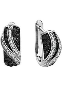 Paar Creolen Celesta, wei&szlig;, wei&szlig;, Ohrringe, Damen, one-size, Silber 925 (Sterlingsilber)