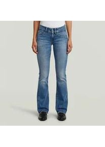 G-Star Raw Bootcut-Jeans G-STAR "Midge", Damen, Gr. 29, L&auml;nge 30, faded lazurite blau, Denim/Jeans, Obermaterial: 89% Baumwolle, 9% Polyester, 2% Elasthan, bootcut fit lang, Jeans, mit verstellbarem Riegel, mittelhoher Bund