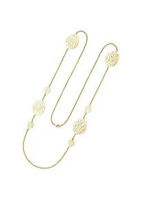 Collier Jobo "Statement Kette mit Zwischenelementen", goldfarben, Halsketten, Damen, Edelstahl, L: 90, Collier, Edelstahl 90 cm