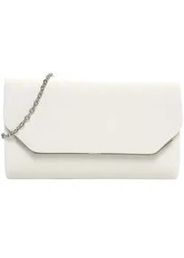 Clutch Tamaris "Clutch TAS Amalia", Damen, Gr. B/H/T: 22cm x 13cm x 4cm 0, wei&szlig; (wei&szlig;, wei&szlig; 303), Polyurethan, Taschen