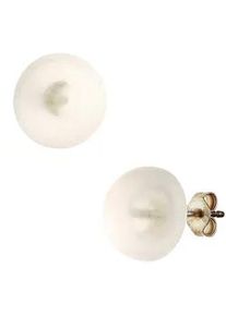 Paar Ohrstecker Jobo "Ohrringe Silberohrringe rund 12 mm", silber 925, wei&szlig;, Ohrringe, Damen, 12mm, Silber 925 (Sterlingsilber), 925 Silber mit Bergkristall