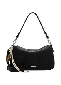 Beuteltasche Tamaris "Beutel TAS Karen", Damen, Gr. B/H/T: 27cm x 17cm x 10cm 0, schwarz (schwarz 100), Polyurethan, Taschen Beuteltasche