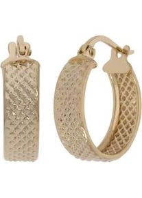 Paar Creolen Firetti "Schmuck Geschenk Silber 925 Ohrschmuck Ohrringe", gelbgoldfarben, Ohrringe, Damen, Silber 925 (Sterlingsilber)