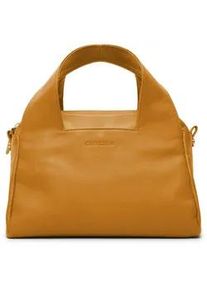 Henkeltasche Gretchen "Ruby Tote Three", Damen, Gr. B/H/T: 30cm x 30cm x 30cm, senf, Leder, unifarben, Taschen, aus italienischem Kalbsleder