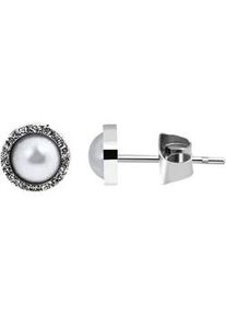 Adelia&acute;s Paar Ohrh&auml;nger ADELIA ́S "Damen Ohrringe &ndash; Ohrstecker aus Edelstahl mit Perle", Damen, Gr. Damen, Edelstahl, silber, Ohrringe, Zum Verschenken &ndash; ideal zum einfach so