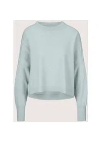 Madeleine Mode Longpullover MADELEINE "Strickpullover Kaschmir Pullover mit Rundhalsausschnitt", Damen, Gr. 48, gr&uuml;n (salbei), Obermaterial: 90% Schurwolle WV. 10% Kaschmir WS., Modern, normal, Pullover Longpullover, Oversized Look