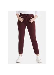 5-Pocket-Jeans STOOKER WOMEN "Nizza Denim Basic Tapered Fit Jeans", Damen, Gr. 46, L&auml;nge 28, rot (schwarz bordeaux), Denim/Jeans, 82% Baumwolle, 17% Polyester, 1% Elasthan, gerade, unten schmal lang, Jeans 5-Pocket-Jeans, Tapered Fit Casual Clean Wash Denim Jeans f&uuml;r Damen