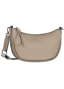Handtasche Tom Tailor "Tatiana", Damen, Gr. B/H/T: 28cm x 19cm x 9,5cm, taupe, Polyurethan, clean, gepflegt, unifarben, Taschen Handtasche, fein gewebter dreifarbiger Gurtband mit harmonischem &bdquo;T&ldquo; ́Logodruck
