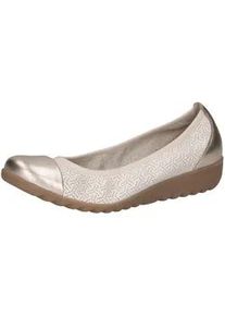 Ballerina Caprice "Caprice Ballerinas Leder", Damen, Gr. 39, vanilla, Leder, Schuhe Ballerina