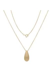 Kette mit Anh&auml;nger Firetti "Schmuck Geschenk Silber 925 Halskette Ankerkette Tropfen", gelbgoldfarben, Halsketten, Damen, Silber 925 (Sterlingsilber), L: 45 B: 1mm, B:1mm