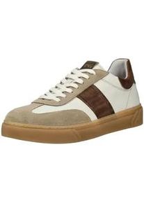 Sneaker Nero Giardini "Nero Giardini Sneaker Veloursleder", Herren, Gr. 43, wei&szlig;, beige, Veloursleder, Schuhe Sneaker