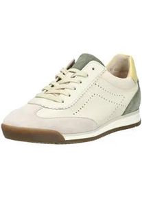 Sneaker Gabor "Gabor Sneaker Leder", Damen, Gr. 40, beige, gr&uuml;n, Leder, Schuhe Sneaker