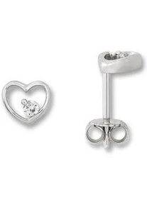 Paar Ohrh&auml;nger ONE ELEMENT "Zirkonia Herz Ohrringe Ohrstecker aus 925 Silber", silber, Ohrringe, Damen, Damen, Silber 925 (Sterlingsilber), Liebevoll gearbeitet &ndash; ein sch&ouml;nes Geschenk f&uuml;r besondere Momente