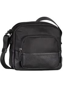 Umh&auml;ngetasche Tom Tailor "Viene", Damen, Gr. B/H/T: 22cm x 20cm x 7cm, schwarz, Nylon, clean, gepflegt, unifarben, Taschen Umh&auml;ngetasche, fein genarbtes Lederimitat trifft auf leichtes Nylon mit feinem Logo