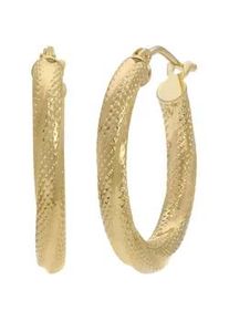 Paar Creolen Firetti "Schmuck Geschenk Gold 375 Ohrschmuck Ohrringe", gelbgoldfarben, Ohrringe, Damen, 20mm, Gelbgold 375