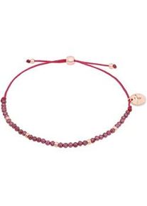 Armband Tamaris "Schmuck Geschenk Edelstahl Armkette", ros&eacute;goldfarben, rot, rot, Armb&auml;nder, Damen, 21cm, Edelstahl Nylon, Edelstahl, Nylon, Armband, mit Sodalith oder Granat