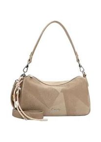 Beuteltasche Tamaris "Beutel TAS Karen", Damen, Gr. B/H/T: 27cm x 17cm x 10cm 0, beige (sand 420), Polyurethan, Taschen Beuteltasche