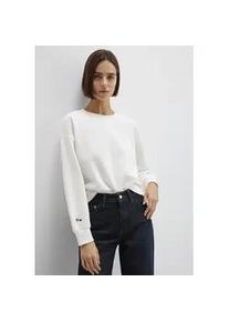 Rundhalspullover Mavi "CREW NECK SWEATSHIRT", Damen, Gr. XL, antique wei&szlig;, Stoff, 69% Baumwolle, 31% Polyester, l&auml;ssig geschnitten normal, Rundhals, normaler Saum, Pullover Rundhalspullover, Sweatshirt cropped