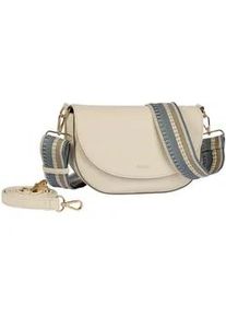 Satteltasche Gabor "Linda Summer", Damen, Gr. B/H/T: 25,5cm x 16,5cm x 9cm, sanftes wei&szlig;, Lederimitat, clean, gepflegt, unifarben, Taschen, Damen Umh&auml;ngetasche, Schultertasche mit dezentem Logo