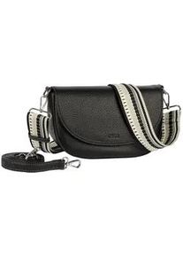 Satteltasche Gabor "Linda Summer", Damen, Gr. B/H/T: 25,5cm x 16,5cm x 9cm, schwarz, Lederimitat, clean, gepflegt, unifarben, Taschen, Damen Umh&auml;ngetasche, Schultertasche mit dezentem Logo