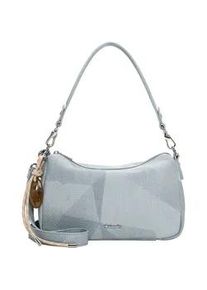 Beuteltasche Tamaris "Beutel TAS Karen", Damen, Gr. B/H/T: 27cm x 17cm x 10cm 0, blau (lightblau 530), Polyurethan, Taschen Beuteltasche