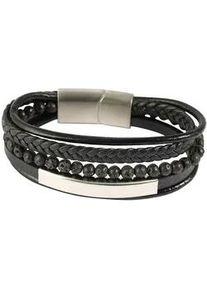 Adelia&acute;s Armband ADELIA ́S "Herren Armband &ndash; Lederarmband aus Leder 19 cm", schwarz, Armb&auml;nder, Herren, 19cm, Leder, Armband, Zum Verschenken &ndash; ideal zum Muttertag